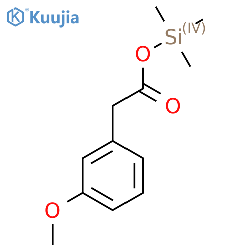 Acetic acid, (m-methoxyphenyl)-, trimethylsilyl ester structure