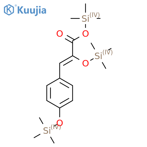 Cinnamic acid, alpha,p-bis(trimethylsiloxy)-, trimethylsilyl ester structure