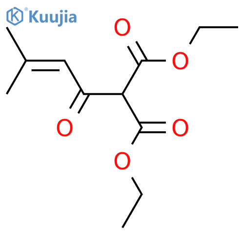 Diethyl 2-(3'-methyl-1'-oxobut-2'-enyl)malonate structure