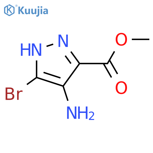 4-Amino-5-bromo-2H-pyrazole-3-carboxylic acid methyl ester structure