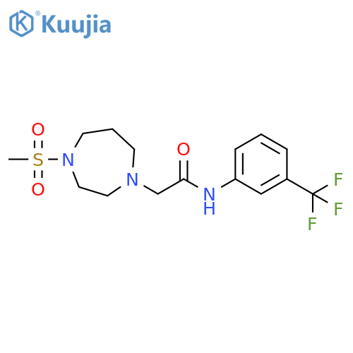 2-(4-methanesulfonyl-1,4-diazepan-1-yl)-N-3-(trifluoromethyl)phenylacetamide structure