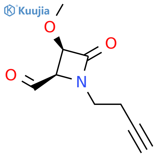 2-Azetidinecarboxaldehyde, 1-(3-butynyl)-3-methoxy-4-oxo-, (2R,3R)- structure