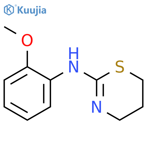 N-(2-methoxyphenyl)-5,6-dihydro-4H-1,3-thiazin-2-amine structure