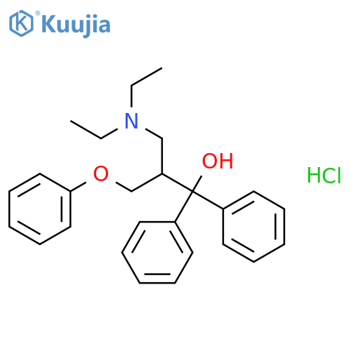 Benzhydrol, a-[2-(diethylamino)-1-(phenoxymethyl)ethyl]-,hydrochloride (8CI) structure