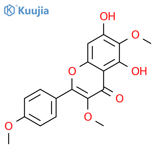 4H-1-Benzopyran-4-one,5,7-dihydroxy-3,6-dimethoxy-2-(4-methoxyphenyl)- structure