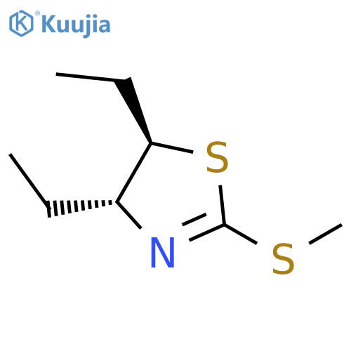 Thiazole, 4,5-diethyl-4,5-dihydro-2-(methylthio)-, trans- structure