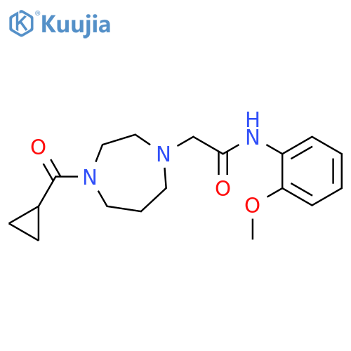 2-(4-cyclopropanecarbonyl-1,4-diazepan-1-yl)-N-(2-methoxyphenyl)acetamide structure