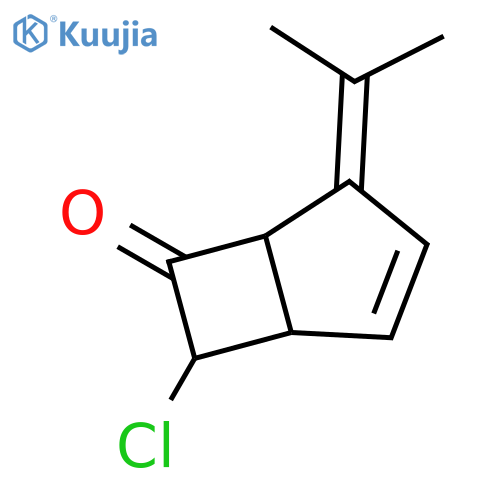 Bicyclo[3.2.0]hept-2-en-6-one, 7-chloro-4-(1-methylethylidene)- structure