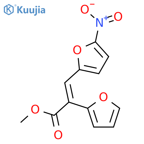 2-Furanacetic acid, a-[(5-nitro-2-furanyl)methylene]-,methyl ester, (E)- (9CI) structure