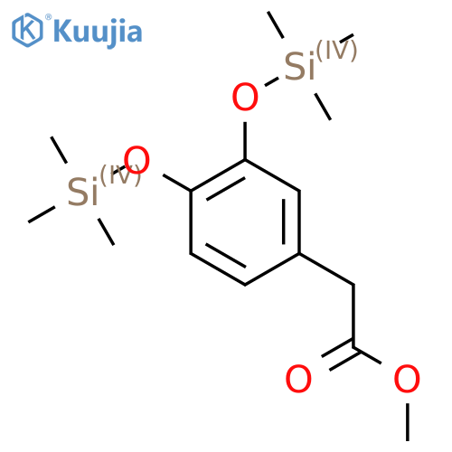 Acetic acid, [3,4-bis(trimethylsiloxy)phenyl]-, methyl ester structure