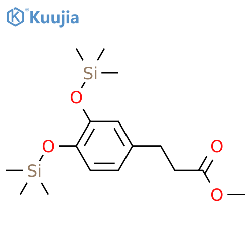 Hydrocinnamic acid, 3,4-bis(trimethylsiloxy)-, methyl ester structure