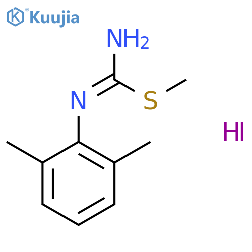 N-(2,6-dimethylphenyl)(methylsulfanyl)methanimidamide hydroiodide structure