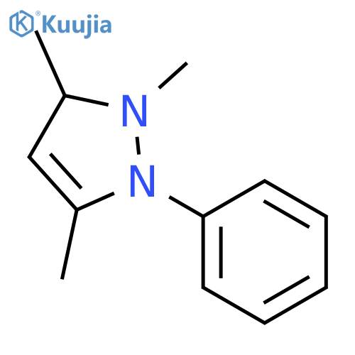 1H-Pyrazole, 2,3-dihydro-2,3,5-trimethyl-1-phenyl- structure