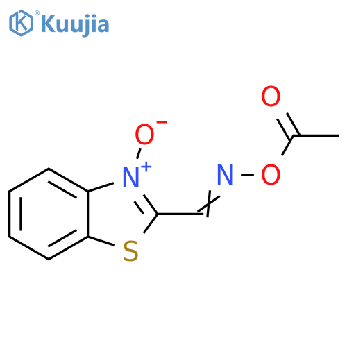 2-Benzothiazolecarboxaldehyde, O-acetyloxime, 3-oxide structure