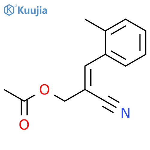 2-Propenenitrile, 2-[(acetyloxy)methyl]-3-(2-methylphenyl)-, (2E)- structure