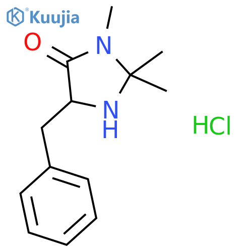 (5S)-(-)-2,2,3-Trimethyl-5-benzyl-4-imidazolidinonemonohydrochloride structure