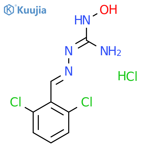 Hydrazinecarboximidamide,2-[(2,6-dichlorophenyl)methylene]-N-hydroxy-, hydrochloride (1:?) structure
