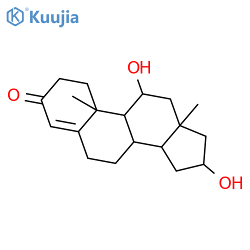 11alpha,16beta-Dihydroxyandrost-4-en-3-on structure