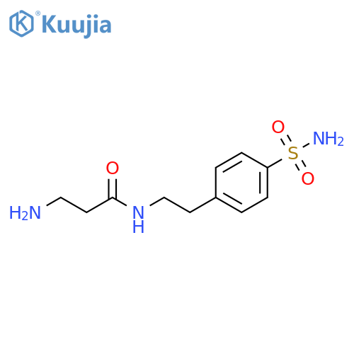 Propanamide, 3-amino-N-[2-[4-(aminosulfonyl)phenyl]ethyl]- structure