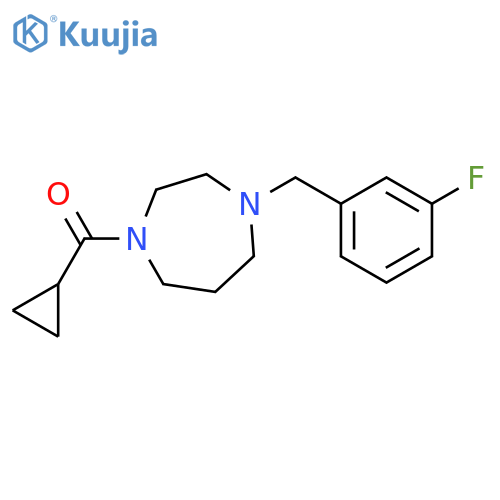 1-cyclopropanecarbonyl-4-(3-fluorophenyl)methyl-1,4-diazepane structure
