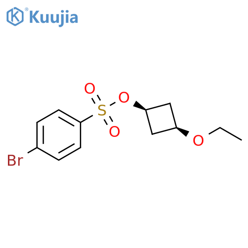 Benzenesulfonic acid, 4-bromo-, 3-ethoxycyclobutyl ester, cis- (9CI) structure