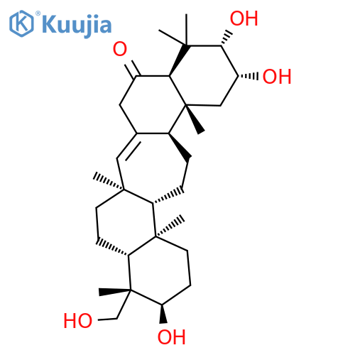 (4S)-3α,20β,21β,23-Tetrahydroxy-C(14a)-homo-27-norgammacer-14-en-16-one structure