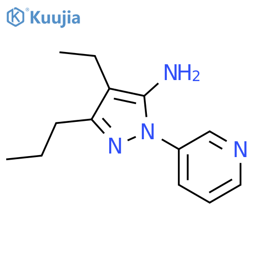 4-Ethyl-3-propyl-1-(pyridin-3-yl)-1H-pyrazol-5-amine structure