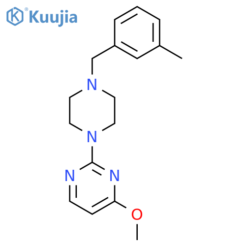 4-Methoxy-2-{4-[(3-methylphenyl)methyl]piperazin-1-yl}pyrimidine structure