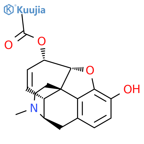 Morphinan-3,6-diol,7,8-didehydro-4,5-epoxy-17-methyl- (5a,6a)-, 6-acetate structure