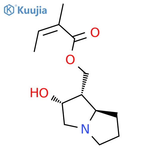 2-Butenoic acid,2-methyl-, [(1S,2R,7aR)-hexahydro-2-hydroxy-1H-pyrrolizin-1-yl]methyl ester,(2Z)- structure