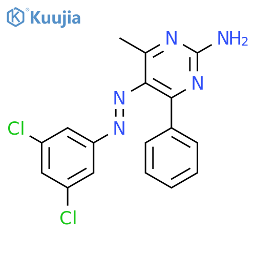 2-Pyrimidinamine,5-[2-(3,5-dichlorophenyl)diazenyl]-4-methyl-6-phenyl- structure