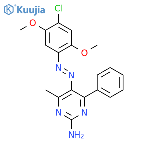 2-Pyrimidinamine,5-[2-(4-chloro-2,5-dimethoxyphenyl)diazenyl]-4-methyl-6-phenyl- structure