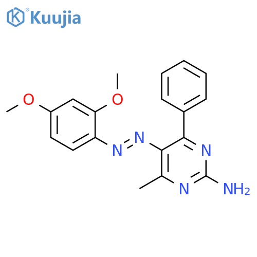 2-Pyrimidinamine,5-[2-(2,4-dimethoxyphenyl)diazenyl]-4-methyl-6-phenyl- structure