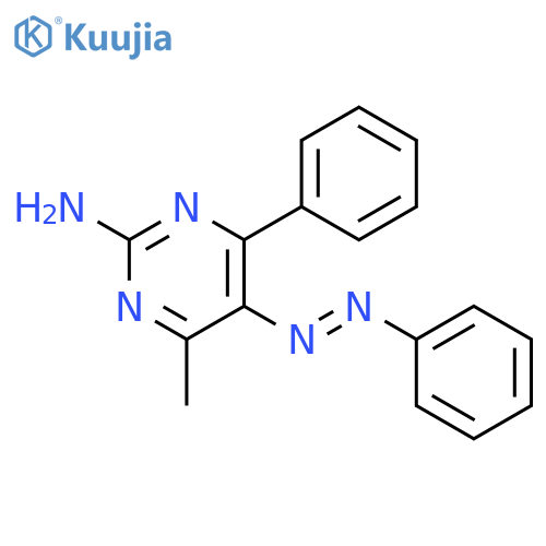 2-Pyrimidinamine,4-methyl-6-phenyl-5-(2-phenyldiazenyl)- structure