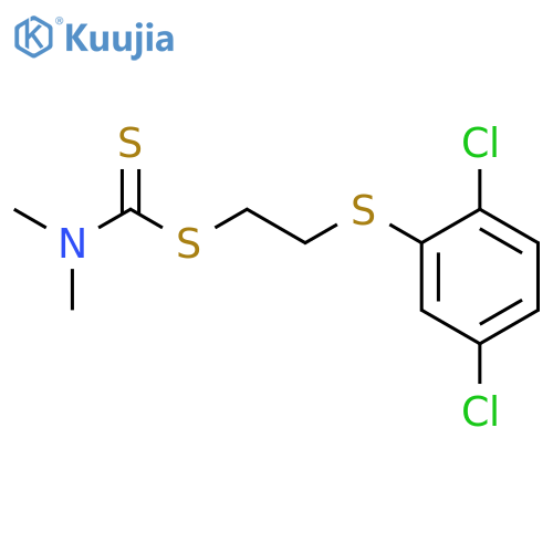 Carbamodithioic acid, dimethyl-, 2-[(2,5-dichlorophenyl)thio]ethyl ester structure