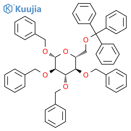 1,2,3,4-Tetra-O-benzyl-6-O-trityl-b-D-glucopyranose structure