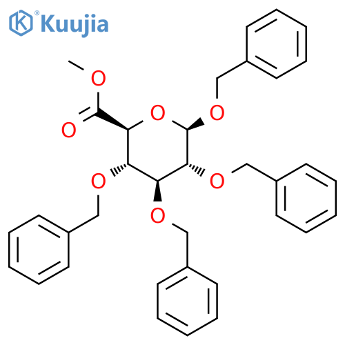 Methyl (2S,3S,4S,5R,6R)-3,4,5,6-tetrakis(phenylmethoxy)oxane-2-carboxylate structure