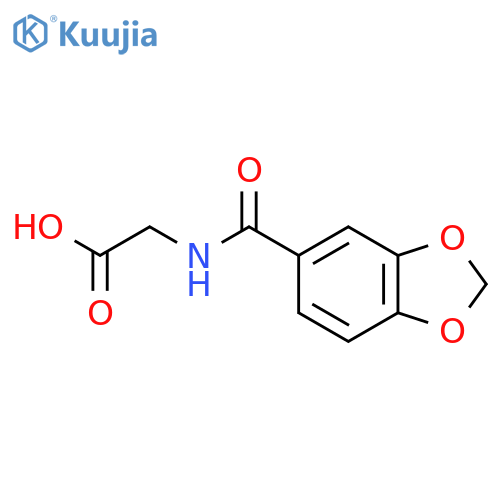 2-(2H-1,3-benzodioxol-5-ylformamido)acetic Acid structure