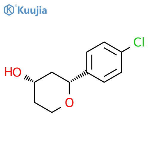 2H-Pyran-4-ol, 2-(4-chlorophenyl)tetrahydro-, (2R,4S)-rel- structure