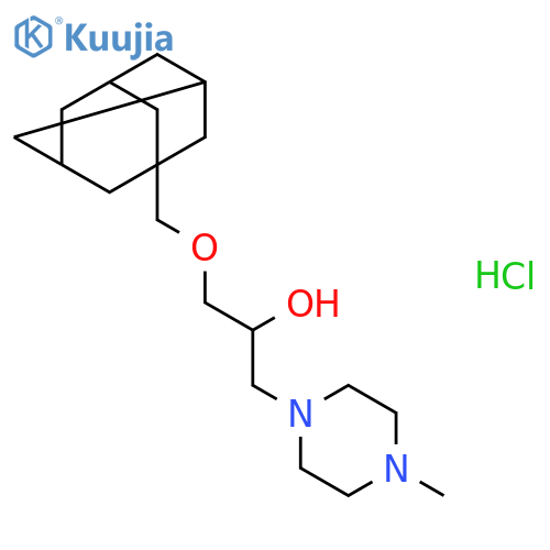 1-Piperazineethanol,4-methyl-a-[(tricyclo[3.3.1.13,7]dec-1-ylmethoxy)methyl]-,hydrochloride (1:1) structure