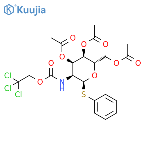 Phenyl 3,4,6-Tri-O-acetyl-2-deoxy-1-thio-2-(2,2,2-trichloroethoxyformamido)-beta-D-galactopyranoside structure