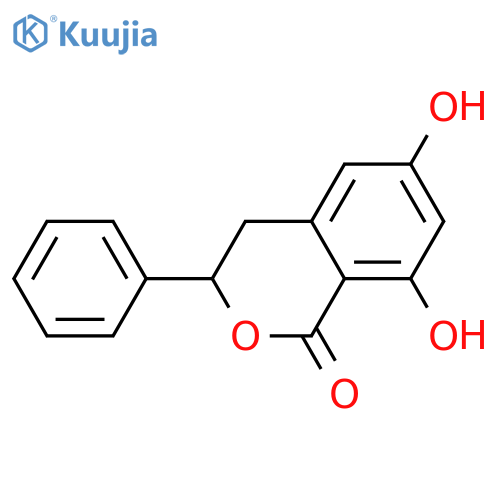 3,4-Dihydro-6,8-dihydroxy-3-phenyl-1H-2-benzopyran-1-one; (S)-form structure