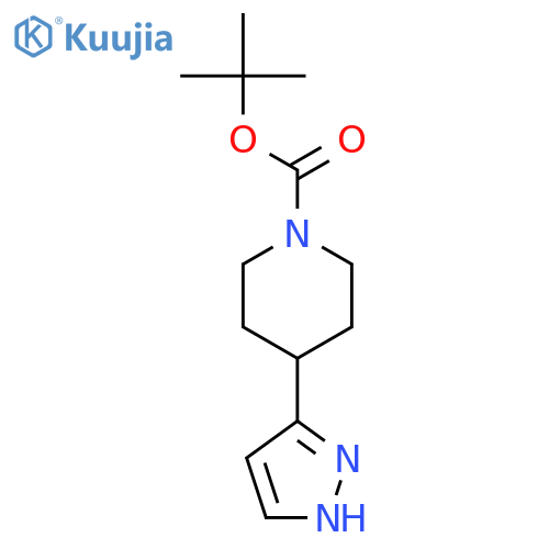 tert-butyl 4-(1H-pyrazol-3-yl)piperidine-1-carboxylate structure