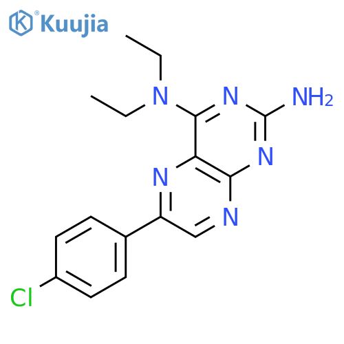 2,4-Pteridinediamine, 6-(4-chlorophenyl)-N4,N4-diethyl- structure