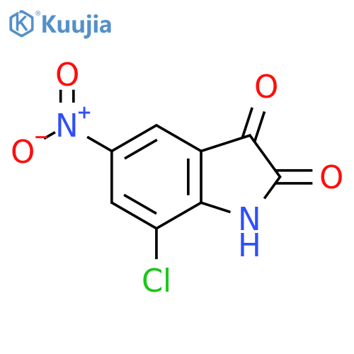 7-chloro-5-nitro-2,3-dihydro-1H-indole-2,3-dione structure