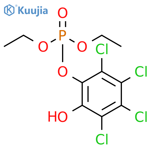 Phosphoric acid, diethyl 2,3,4,5-tetrachloro-6-hydroxyphenyl ester structure