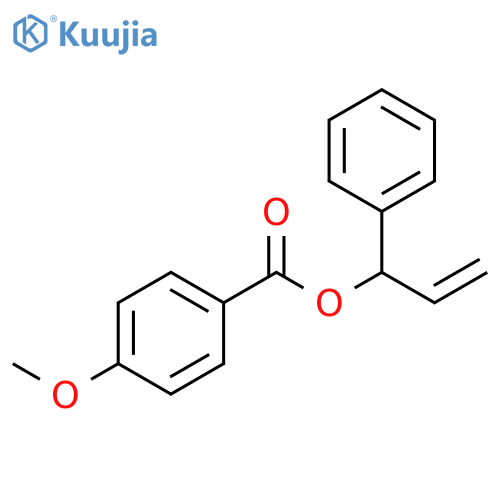 Benzoic acid, 4-methoxy-, 1-phenyl-2-propenyl ester structure