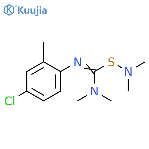 Methanamine, N-[[[(4-chloro-2-methylphenyl)imino](dimethylamino)methyl]thio]-N-methyl- (9CI) structure