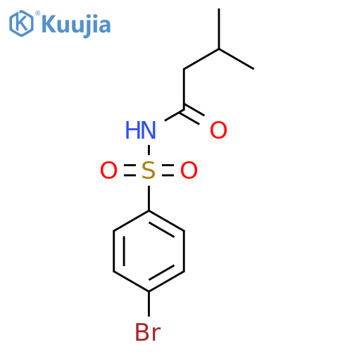 N-((4-Bromophenyl)sulfonyl)-3-methylbutanamide structure