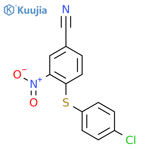 4-(4-Chlorophenyl)sulfanyl-3-nitrobenzenecarbonitrile structure